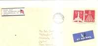 56078)lettera USA Aerea Con 2 Valore Da 11c + 10C + Annullo Del 3-2-1972 - Covers & Documents