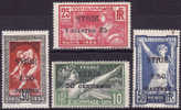 3708# SYRIE Y&T N° 122 à 125 * NEUF AVEC CHARNIERE PARIS JEUX OLYMPIQUES 1924 Cote 160 Euros - Other & Unclassified