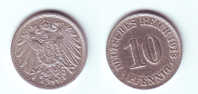 Germany 10 Pfennig 1913 A - 10 Pfennig