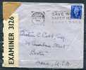 Great Britain 1941 Cover Sent To USA Censored - Revenue Stamps