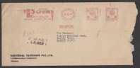 India 1976  Screws & Bolts Meter Frank Registered CAMP P.O. Cover # 23434 - Storia Postale