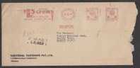 India 1976  Screws & Bolts Meter Frank Registered CAMP P.O. Cover # 23434 - Briefe U. Dokumente