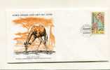 Ceskoslovensko 1976. Czechoslovakia 1976. Zirafa. Girafe. Giraffe.Giraffa Camelopardalis.Praha. FDC WWF.Fauna.Good. New! - Giraffes