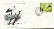 Magyar Posta 1977. Hungary 1977. Ciconia. Fehér Gólya.Cigogne Blanche. White Stork. Ooievaar. FDC WWF.Fauna.Good. New! - Cigognes & échassiers