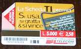 2scans TELECOM Italia Italy 2002 £ 5.000 LIRE 2,58 GRATTA E VINCI 31/12/2002 - Openbaar Getekend