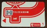 2scans MALTA - TELEMALTA 40 Lm2 CORPORATION CHIP LOGO RED LM 2 CODE 6 FIGURES - Malte