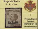 ITALIA - BLP N.9A - Cat. 800 Euro - Firm. RAYBAUDI - OTTIMA CENTRATURA - NUOVO Ling.- MH* - ORIGINALGUMMI M/Falz - Stamps For Advertising Covers (BLP)