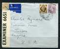 Great Britain 1943  Cover Sent To USA Censored - Fiscales