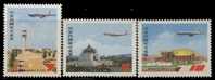 Taiwan 1984 Airmail Stamps Of Rep Of China Plane Airport Architecture - Corréo Aéreo