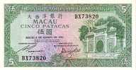 MACAU  5 Patacas   Daté Du 08-08-1981   Pick 58c     ***** QUALITE  XF ***** - Macau