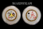 DUO DE MEDALLAS HOROSCOPO CHINO CONEJO JADE AÑO 2011 (60 Mm) - Chine