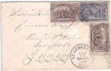 USA - 1894 - Letter From Schenectady (NY) To Germany With 3 Stamps From The Columbian Serie - 7-6-1894 - Brieven En Documenten