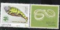 Lietuva 2004 - Snake In Edge - Eunectes Nataeus,1 Stamp With Edge, MNH - Schlangen