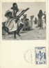 Carte Maximum Pub Ionyl  La Danse Des Fusils  1952 - Mauritanië