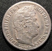1/2 Franc 1841 B, Louis Philippe,TTB/SUP - G. 50 Centesimi