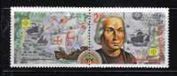 BULGARIA DIPTICO COLON AMERICA CARABELA VELERO BARCO EUROPA CEPT - Christopher Columbus