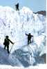 SUR LE GLACIER...UNE ESCALADE PERILLEUSE..CPA SUISSE ANIMEE - Escalada