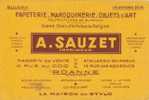 BUVARD   Papeterie Maroquinerie Objets D'Art A.SAUZET - Papierwaren