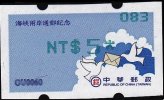 ATM Frama 2008 Launch Of Cross-strait Mail Links - NT$5,Green Imprint- Bird Dove Unusual - Automatenmarken [ATM]