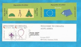 2007-CRO  EUROPA CEPT 2007  SCOUTS CROAZIA KROATIEN ALPE-ADRIA  BOOKLET INTERESSANTE - Usados