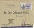 CC LAS PALMAS A ALEMANIA 1937 MATASELLOS CORREO AEREO LAS PALMAS SELLO LOCAL AEREO CON SOBRECARGA 1,25 MARCA CENSURA MIL - Covers & Documents