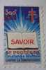 1959/60>TIMBRE ANTITUBERCULEUX BLOC VIGNETTE GRAND FORMAT 12 X 8 CM>érinnophilie: CONTRE LA TUBERCULOSE>SAVOIR SE PROTEG - Tegen Tuberculose