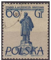 Polonia 1955 Scott 674 Sello * Monumentos De Varsovia Adam Mickiewicz Michel 913 Yvert 808 Polska Stamps Timbre Pologne - Ungebraucht