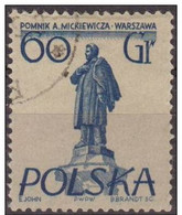 Polonia 1955 Scott 674 Sello * Monumentos De Varsovia Adam Mickiewicz Michel 913 Yvert 808 Polska Stamps Timbre Pologne - Unused Stamps