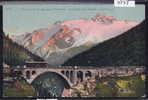 Chemin De Fer Martigny - Chamonix ; Train Sur Le Pont, Devant Le Glacier Des Grands Vu De Finhaut ; Colorisée (4775) - Finhaut