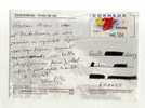 - ESPAGNE 2004 . AFFRANCHISSEMENENT SIMPLE AVEC VIGNETTE SUR CP DE 2004 POUR LA FRANCE - Cartas & Documentos