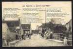 CPA  ANCIENNE- FRANCE- SAINT CLÉMENT (89)-  RUE CENTRALE ET LE PONT- TRES BELLE ANIMATION- POEME : UN FESTIN.. - Saint Clement