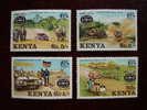 KENYA 1977 SAFARI RALLY  FULL SET (4 Values) MNH. - Kenia (1963-...)