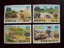 KENYA 1977 SAFARI RALLY  FULL SET (4 Values) MNH. - Kenya (1963-...)