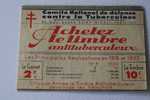 1932 > CARNET DE 20 VIGNETTES :COMITE NATIONAL CONTRE LA TUBERCULOSE>ANTITUBERCULE UX>ERRINOPHILIE  COMPLET >Publicité - Blocks & Sheetlets & Booklets