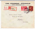 SVERIGE - 1935 - LETTRE COMMERCIALE RECOMMANDEE De STOCKHOLM Pour BORDEAUX (FRANCE) - Briefe U. Dokumente