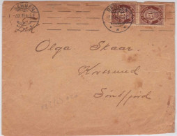 NORGE - 1919 - LETTRE (MAUVAIS ETAT) De BERGEN Pour SINDFJORD - Briefe U. Dokumente