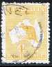 Australia 1913 4d Orange-yellow  Kangaroo 1st Watermark Used - Actual Stamp -  SG6a - Usati