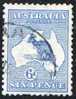 Australia 1913 6d Blue - Ultramarine Kangaroo 1st Watermark Used -  SG9 - Possibly, Orange - Usados