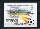 République Togolaise Bloc 163 Coupe Du Monde 82 Vainqueur ITALIE - 1982 – Spain