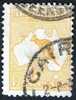 Australia 1913 4d Orange-yellow  Kangaroo 1st Watermark Used - Actual Stamp -  SG6a - Cairns Qld - Usati