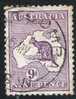 Australia 1913 9d Violet Kangaroo 1st Watermark Used - Actual Stamp -  SG10 - Coomba NSW - Usati