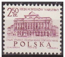 Polonia 1965 Scott 1341 Sello ** Palacio Staszic De Varsovia Michel 1604 Yvert 1456 Polska Stamps Timbre Pologne - Ungebraucht