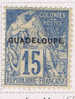 Guadeloupe: 1891 Yv 19 / Maury 19  , * , Neuf Avec ( Ou Trace De) Charniere - Unused Stamps