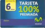 TARJETA DE ECUADOR DE MOVISTAR DE 6$ TARJETA 100% PREMIADA RENAULT CLIO - Equateur