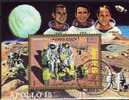 Mondflug Apollo 15 USA Raumfahrtprogramm 1972 VAE Ajman 1116 B Im Block 319 O 3€ Astronauten Mondauto Ms Sheet Af Arabia - Asia