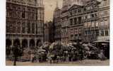 CPA-BELGIQUE-1910-BRUXELLES-GRAND PLACE-MARCHE AUX FLEURS-ANIMEE - Markets