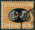 Italy J25 Used 10c On 2c Postage Due From 1890-91 - Segnatasse