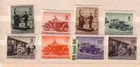 Bulgaria / Bulgarie 1942 PARCEL Stamps / Colis (car; Motorcycle; Train ) Michel-Paket 13/20 8v.-MNH - Motorbikes