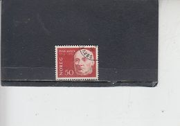 NORVEGIA  1963 - Yvert   458° - Ivar Aasen - Used Stamps