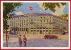 St-Gallen Hotel Walhalla-Terminus /  Mit Alten Autos De R. Mader 1930 - SG St. Gall